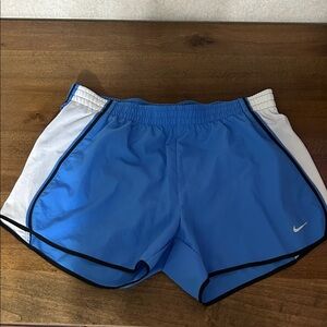 Nike Blue and White Running Shorts